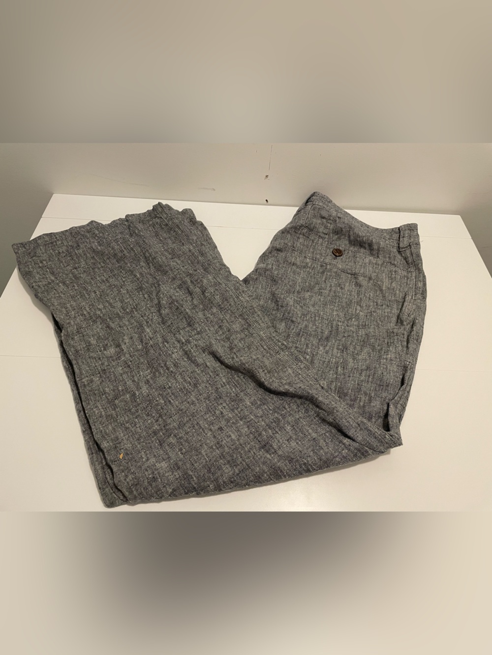Patagonia Brand Women's size 14 Hemp & Cotton Blend Wide Leg Gray Casual Pants